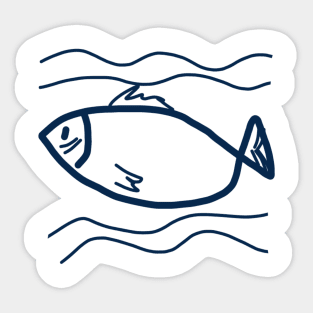 Drawing Fish Sticker